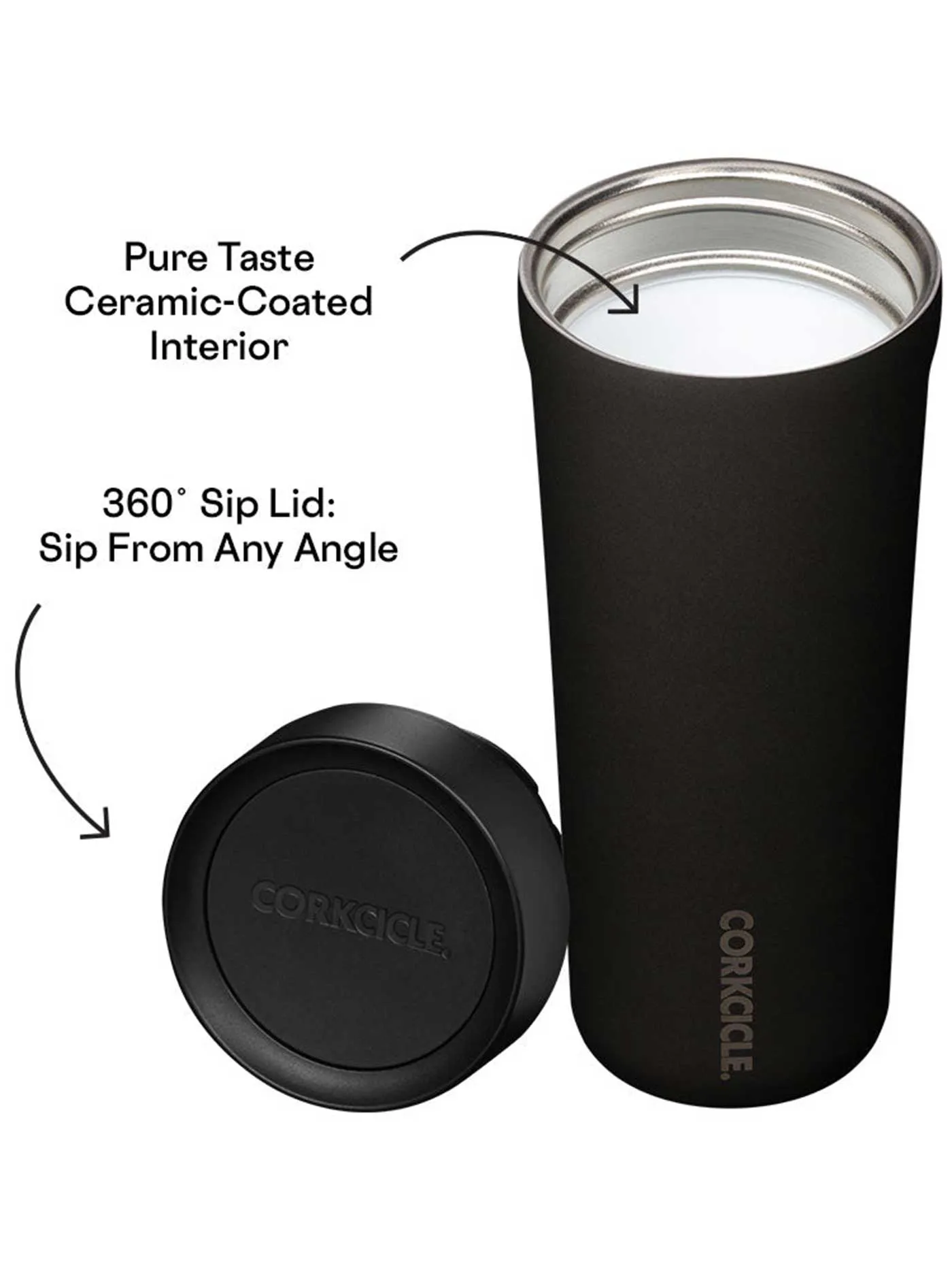 17oz Matte Black Commuter Cup