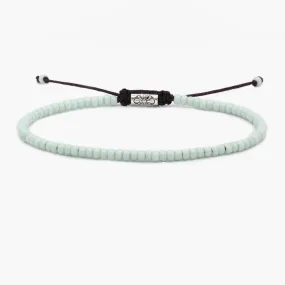 2mm Glass Beads Adjustable Bracelet (Mint Green)