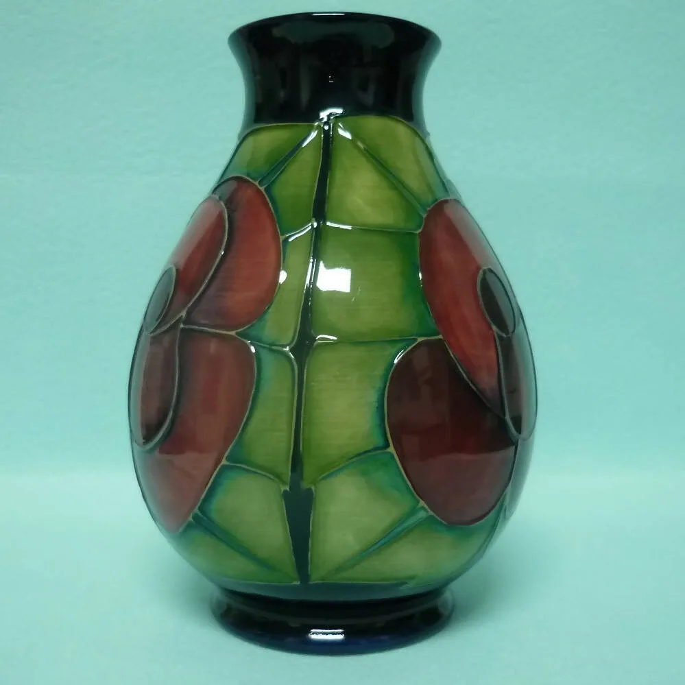 A Large Moorcroft 7.5inch Vase in the Rose Design by Sally Tuffin