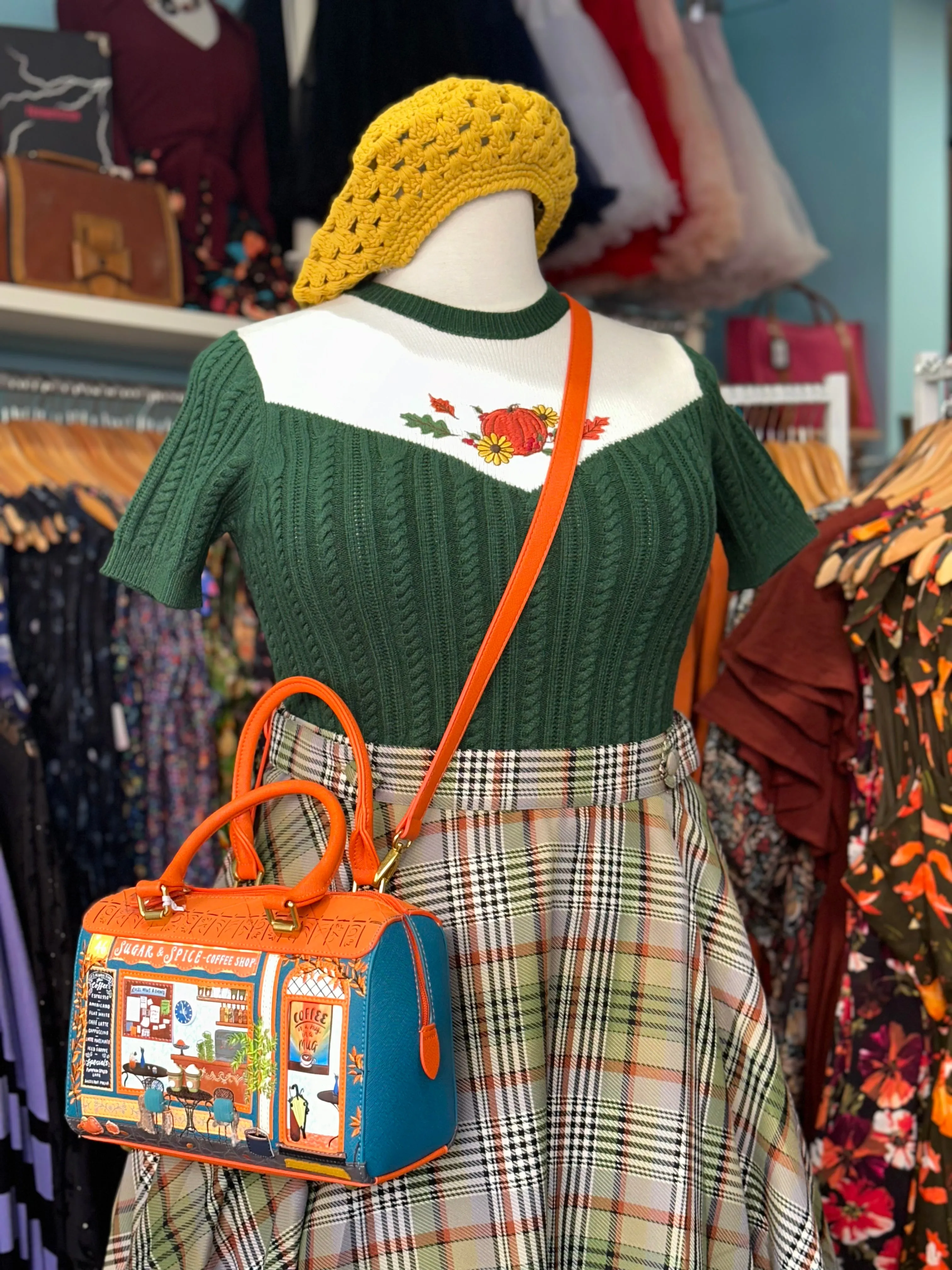 Autumn Pumpkin Sweater by Hell Bunny