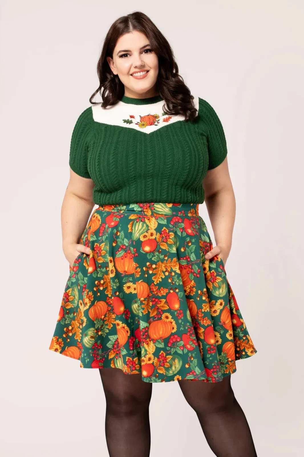 Autumn Pumpkin Sweater by Hell Bunny