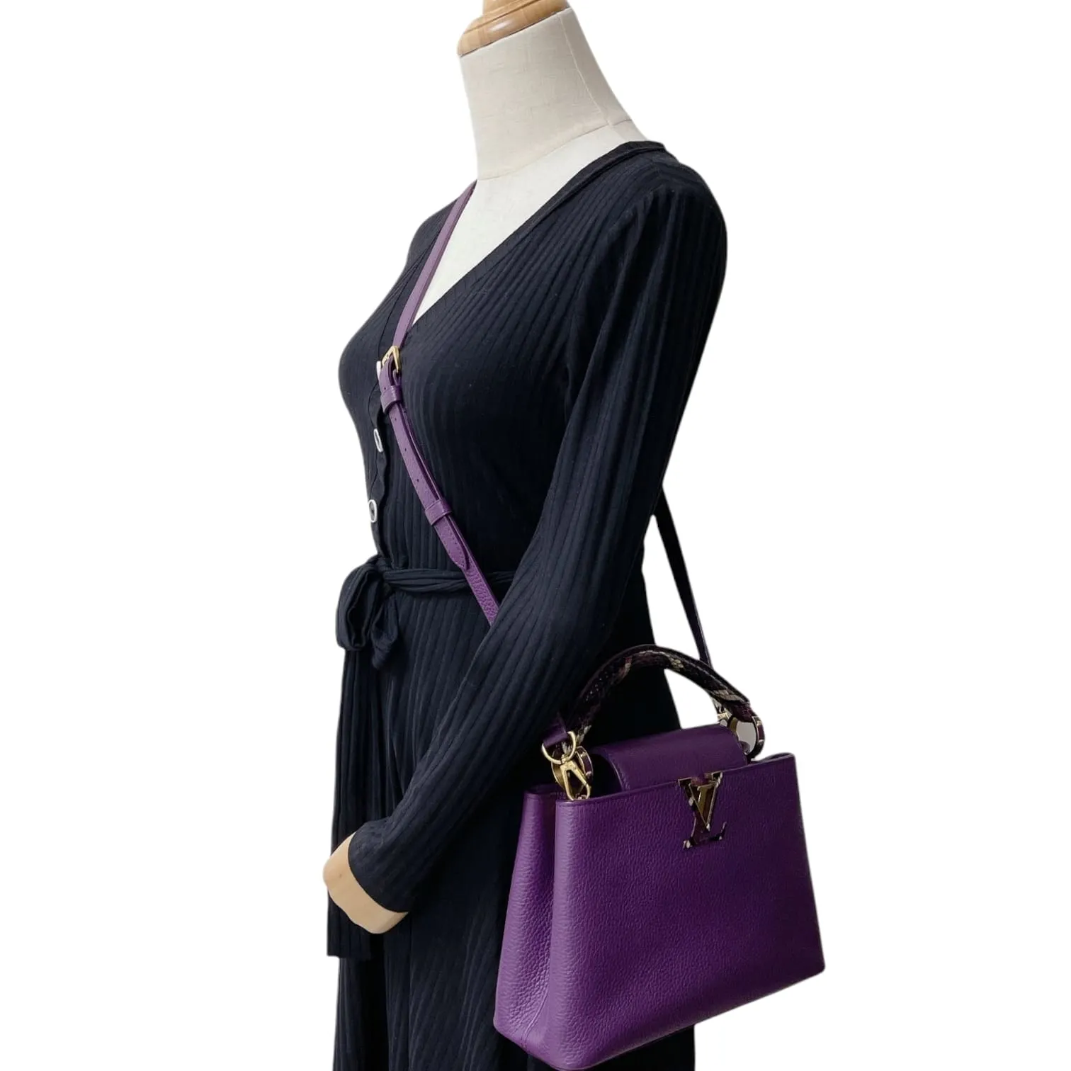 BB Capucines Purple with Python Handle GHW