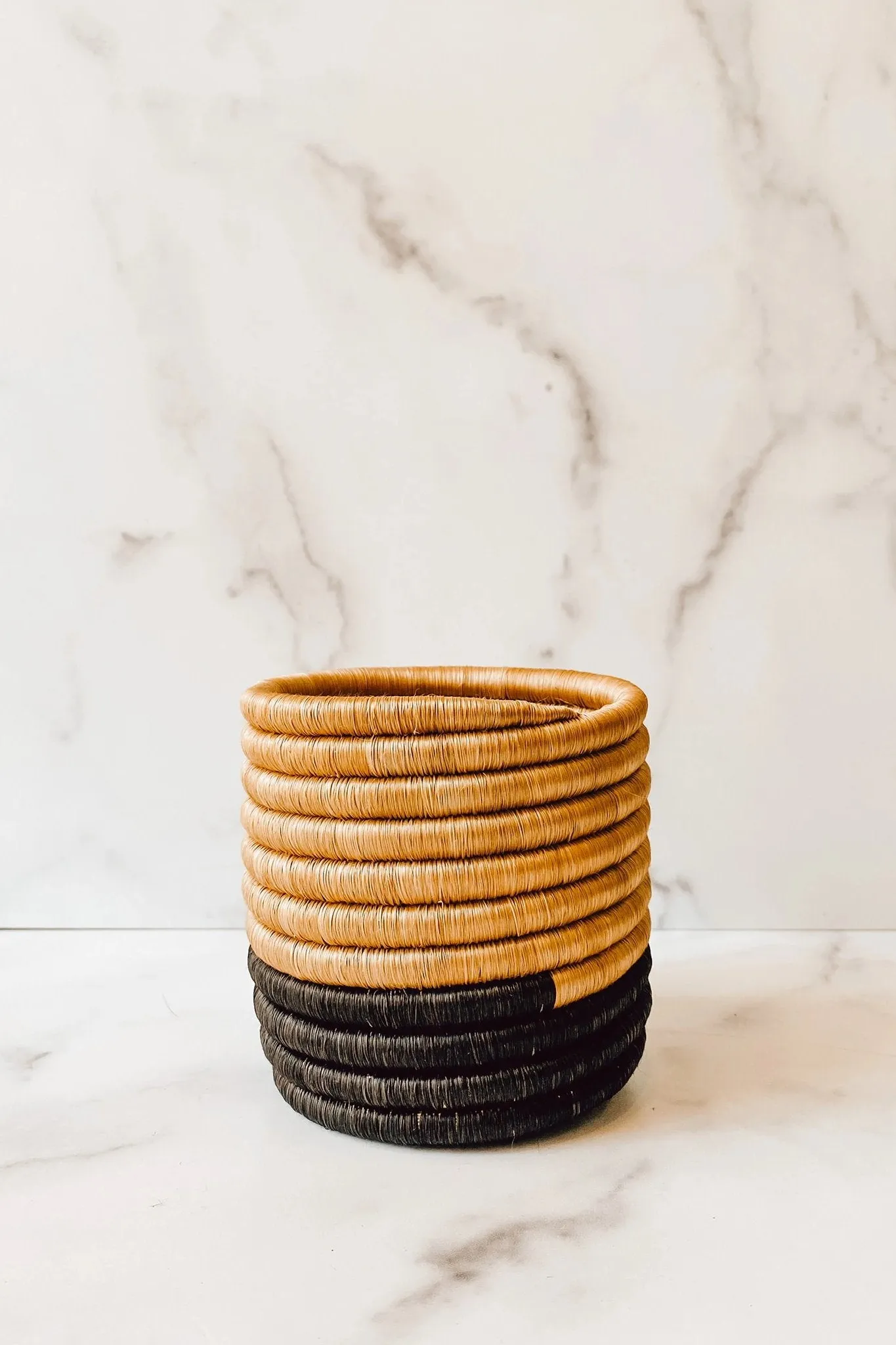 Black Vandi Basket with Tassels