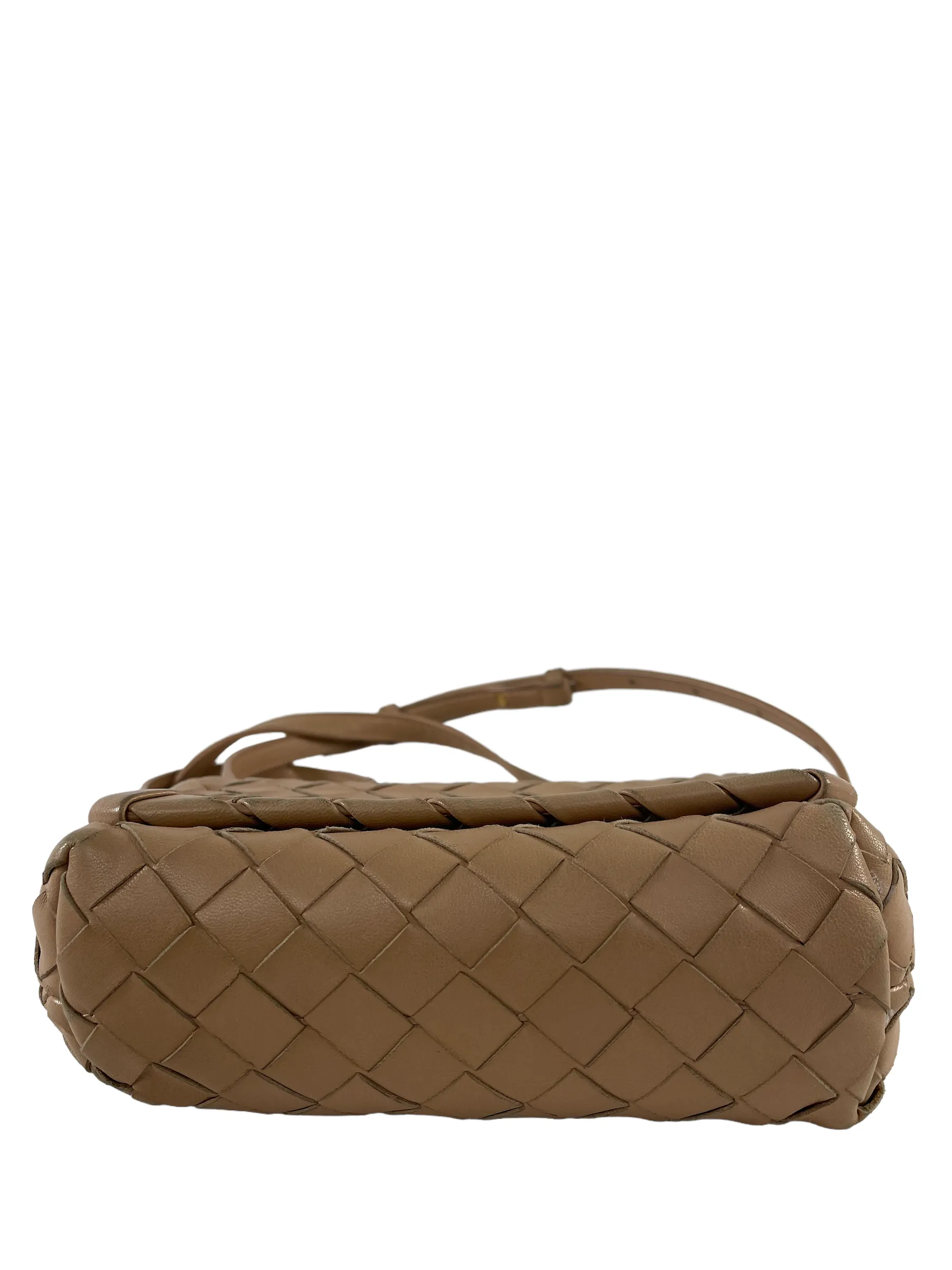 Bottega Nude Woven Leather Crossbody