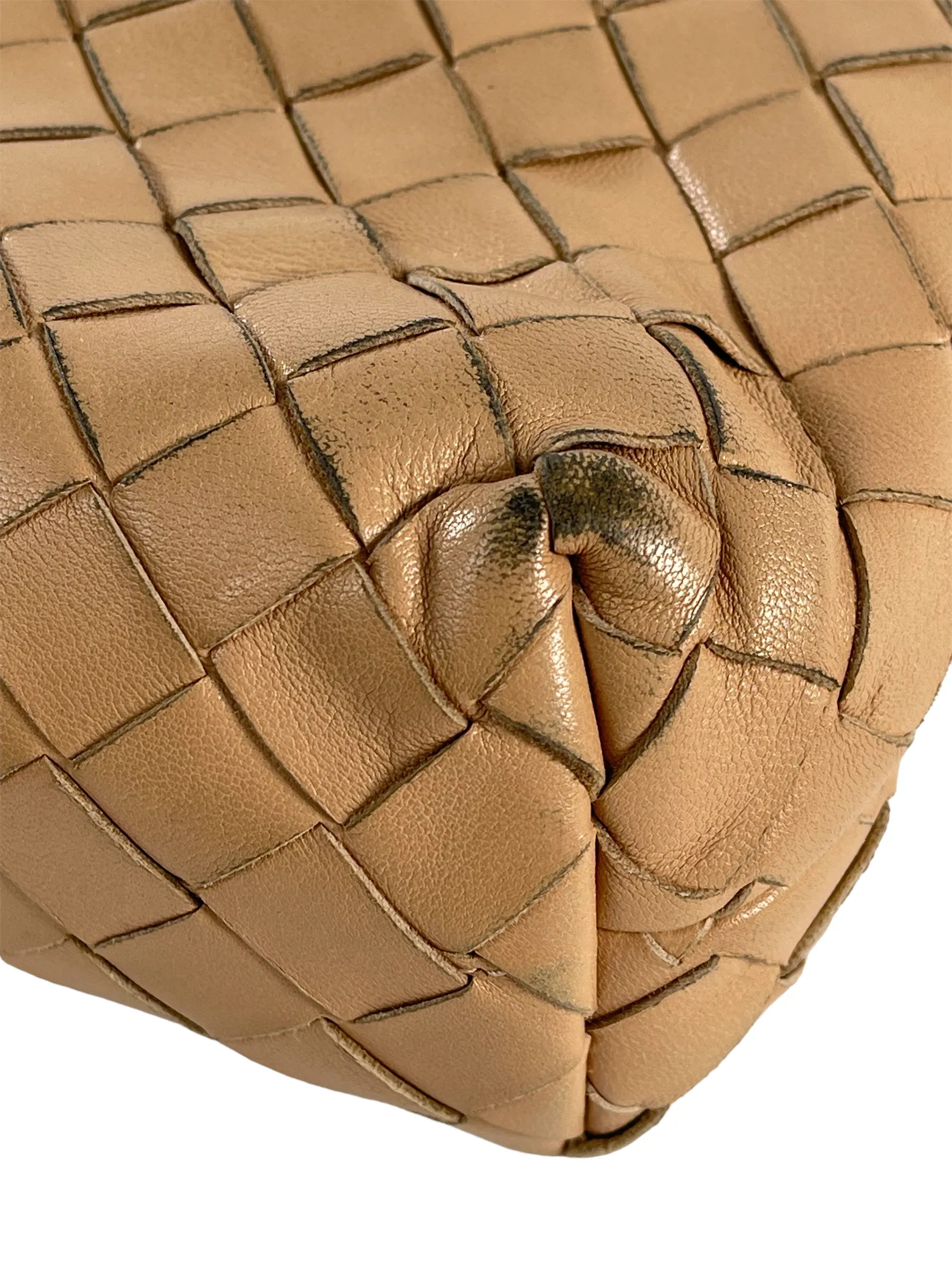 Bottega Nude Woven Leather Crossbody