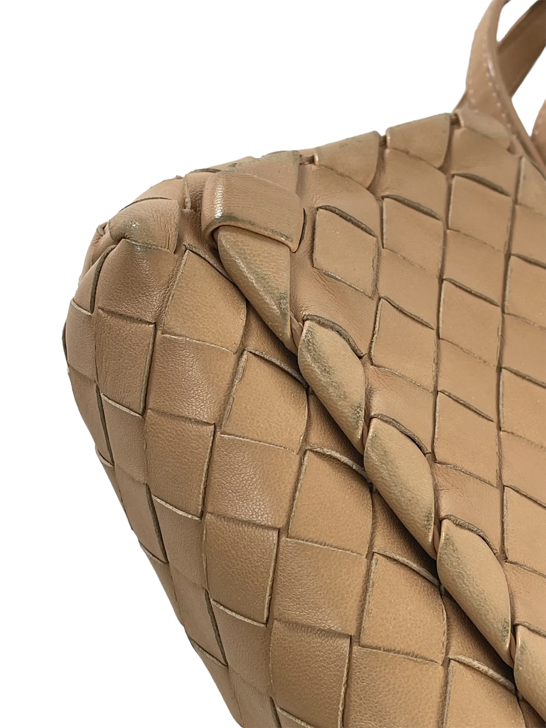 Bottega Nude Woven Leather Crossbody