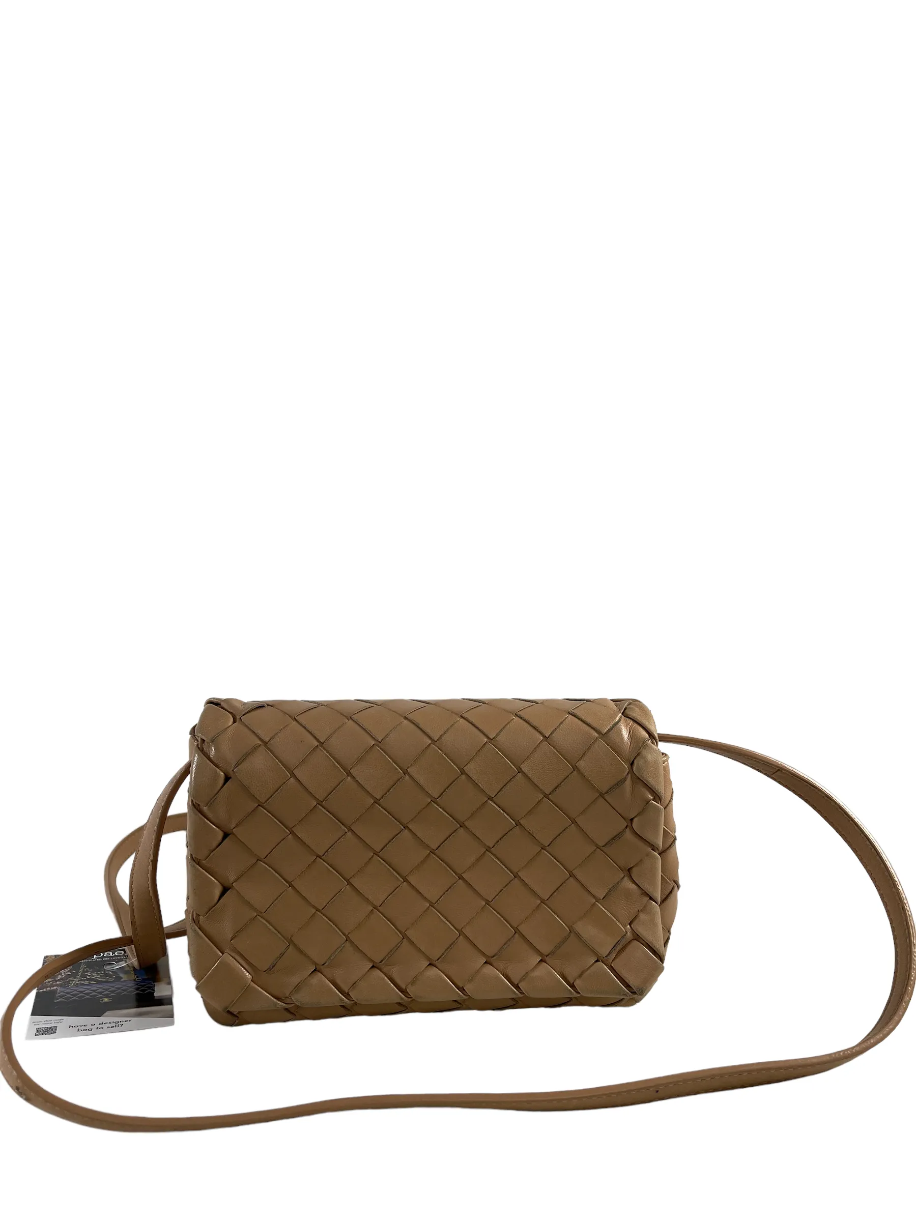 Bottega Nude Woven Leather Crossbody