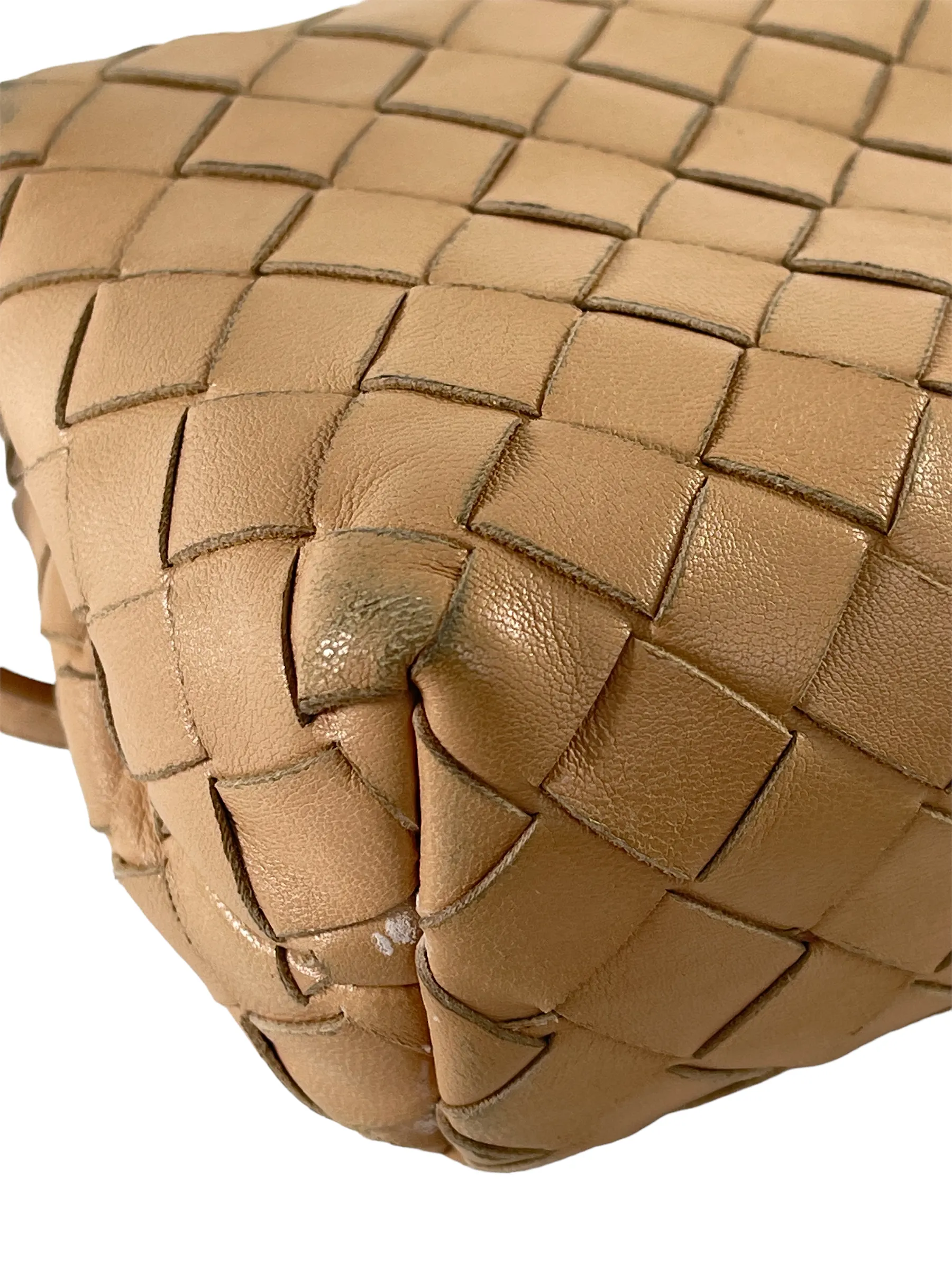 Bottega Nude Woven Leather Crossbody