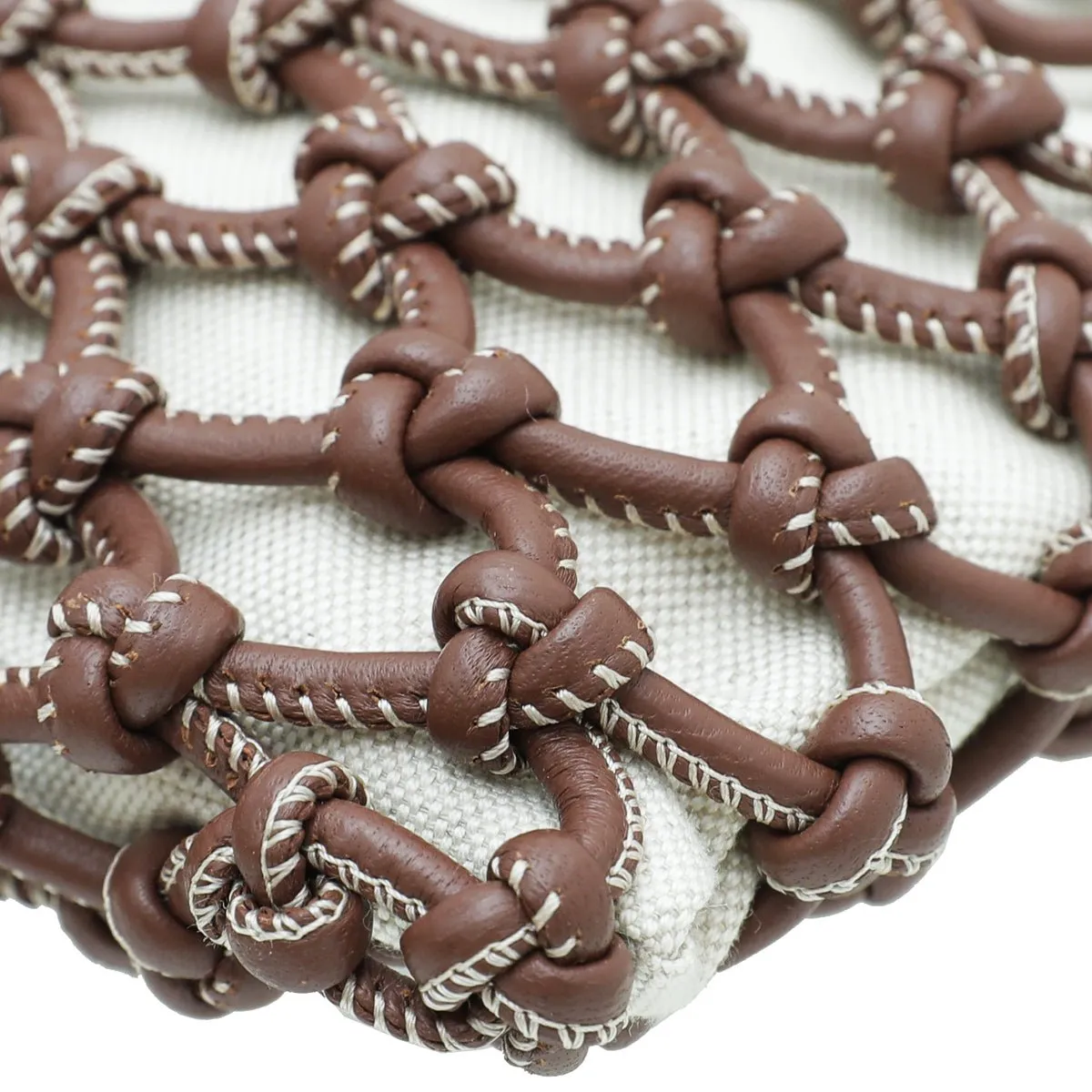 Burberry Bicolor Woven Drawstring Bag