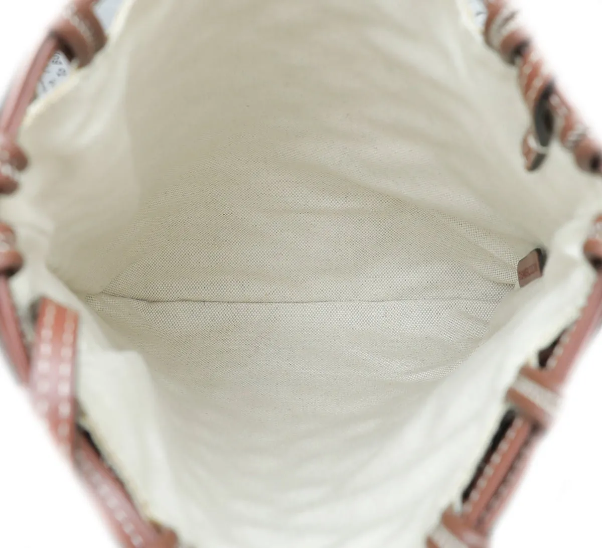 Burberry Bicolor Woven Drawstring Bag