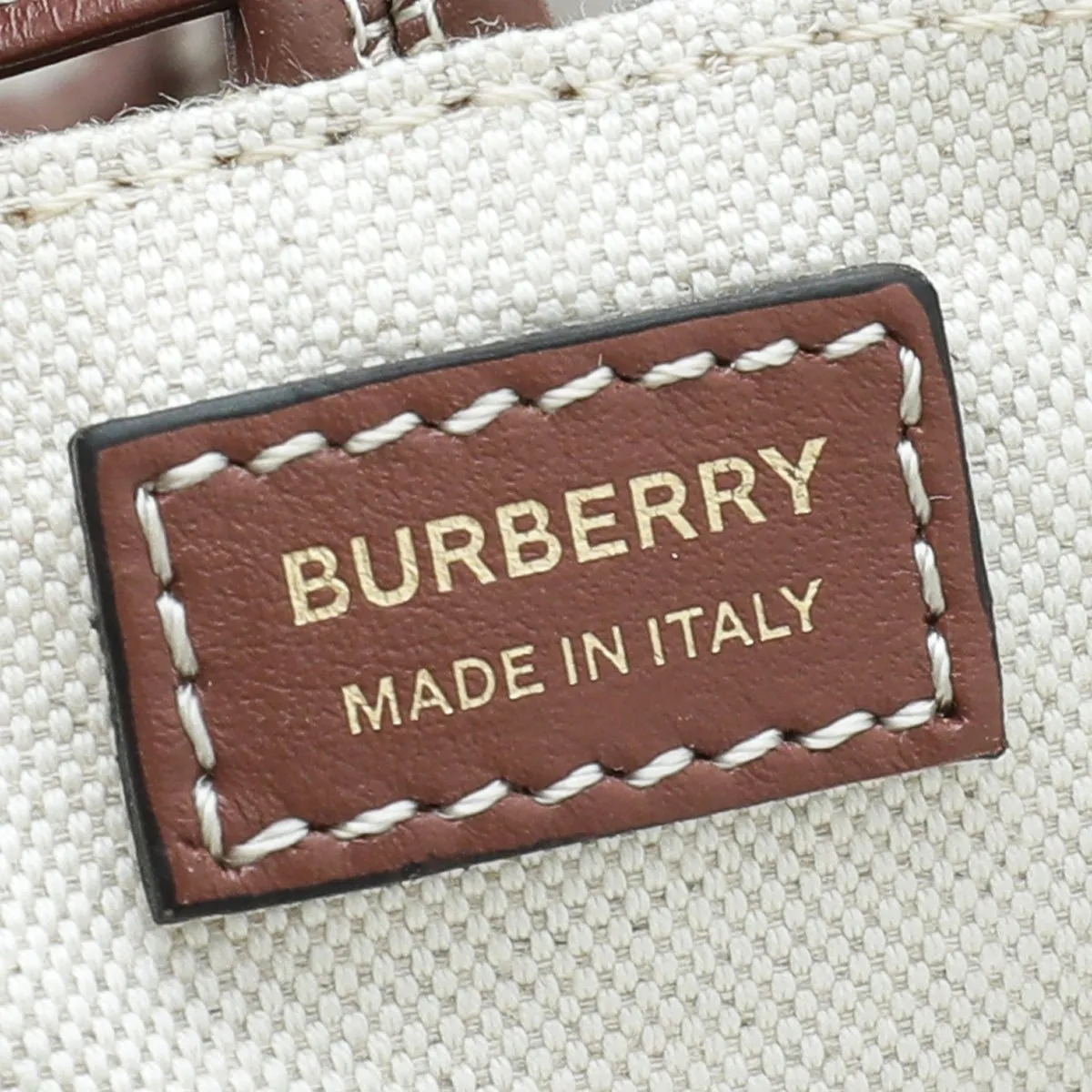 Burberry Bicolor Woven Drawstring Bag