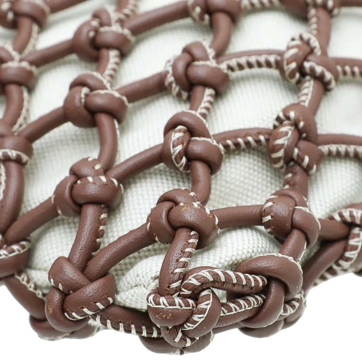 Burberry Bicolor Woven Drawstring Bag