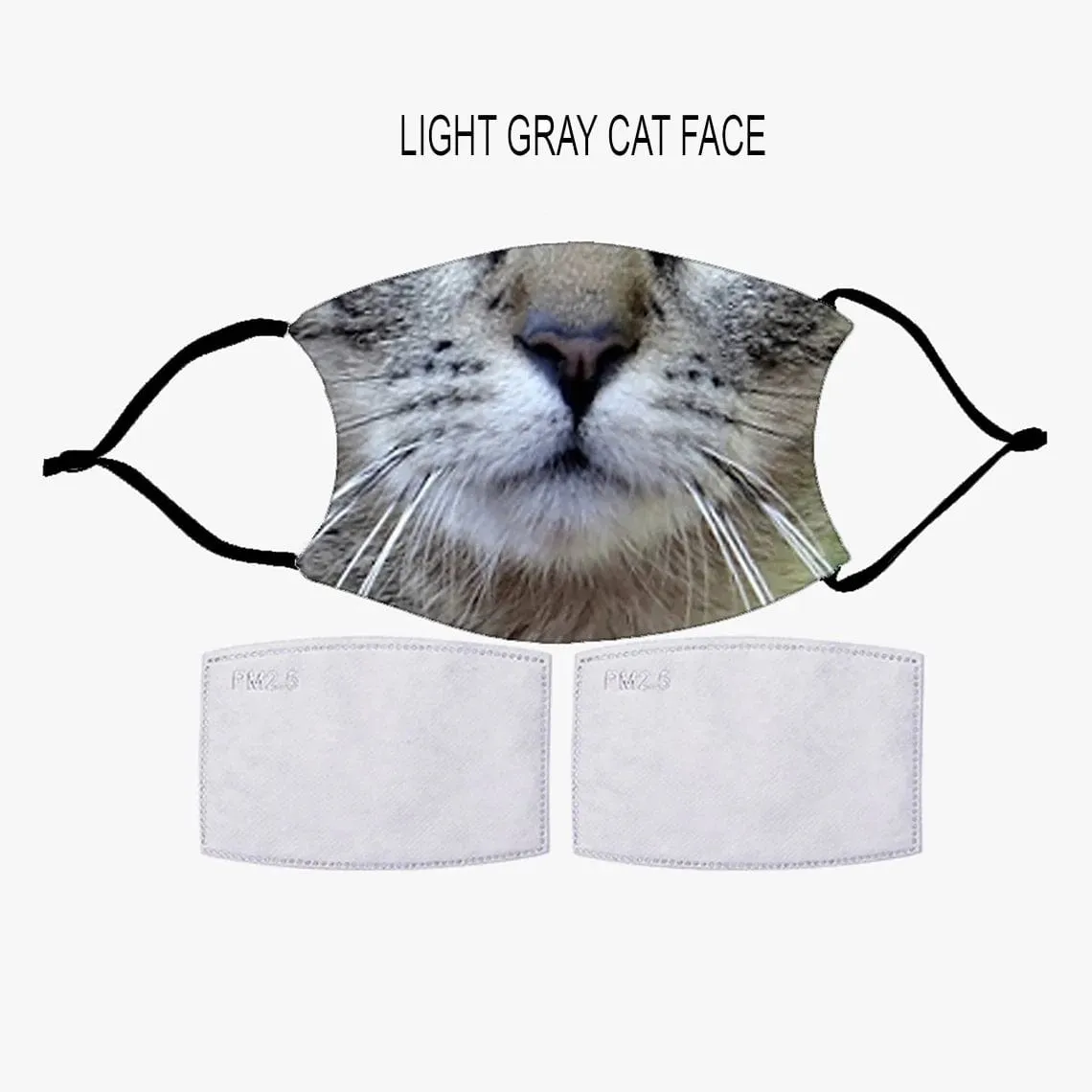 CAT FACE Fashion Design Printed Reusable Face Mask collection (Includes 2 FREE filters)