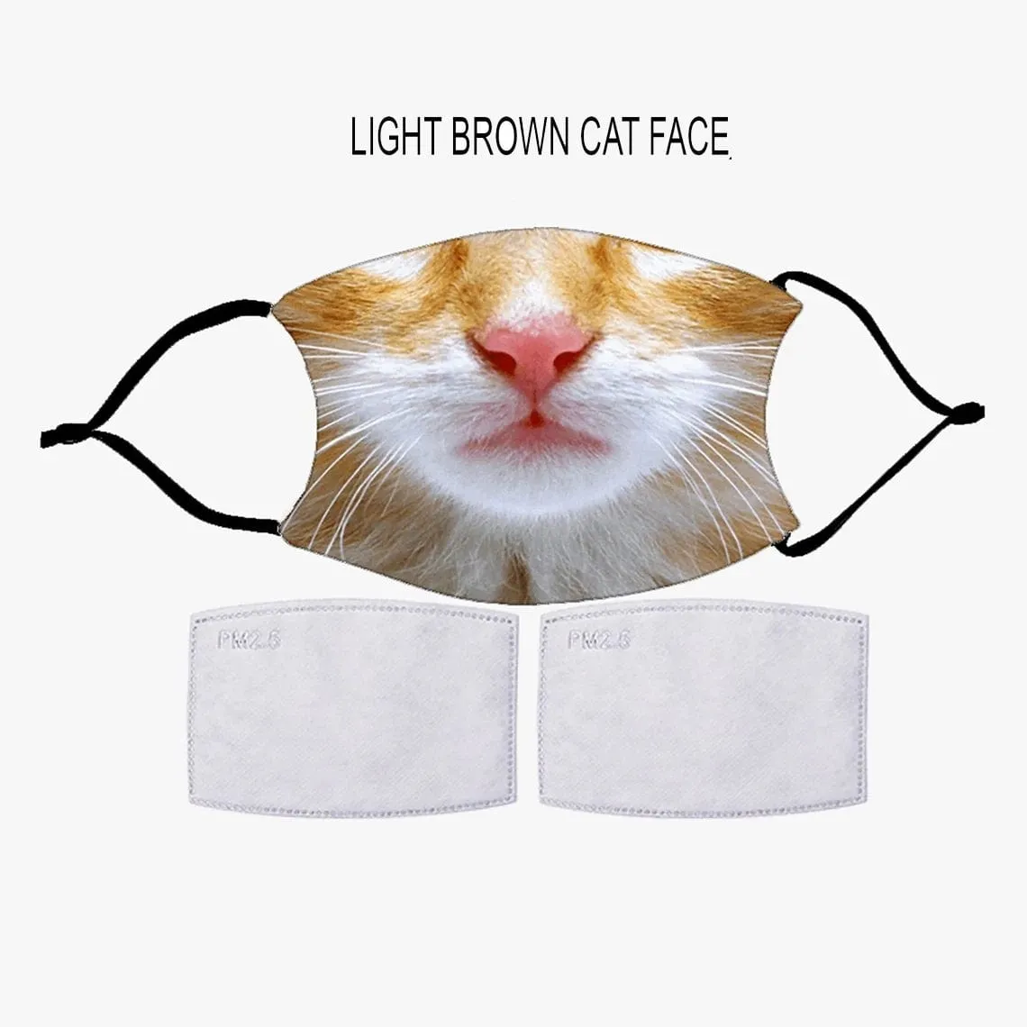 CAT FACE Fashion Design Printed Reusable Face Mask collection (Includes 2 FREE filters)