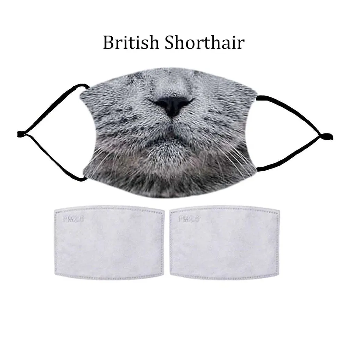 CAT FACE Fashion Design Printed Reusable Face Mask collection (Includes 2 FREE filters)
