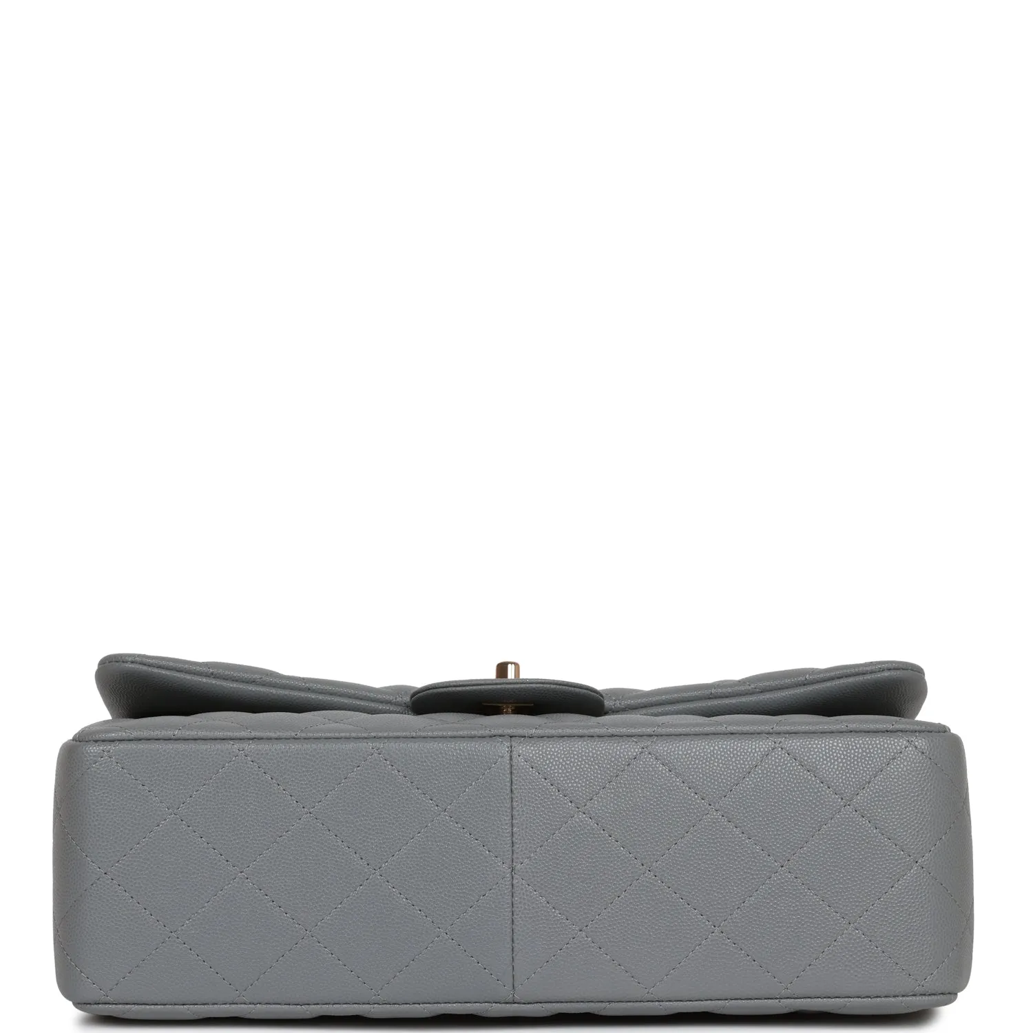 Chanel Jumbo Classic Double Flap Bag Grey Caviar Light Gold Hardware