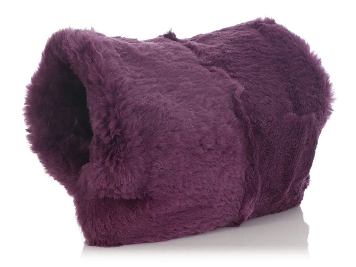 Chanel Purple Fur Hand Muff