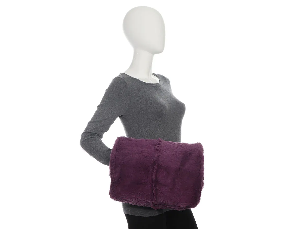 Chanel Purple Fur Hand Muff