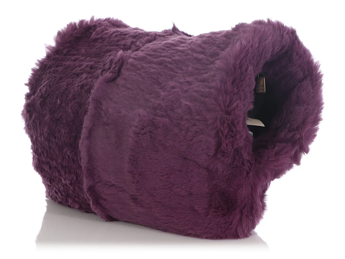 Chanel Purple Fur Hand Muff