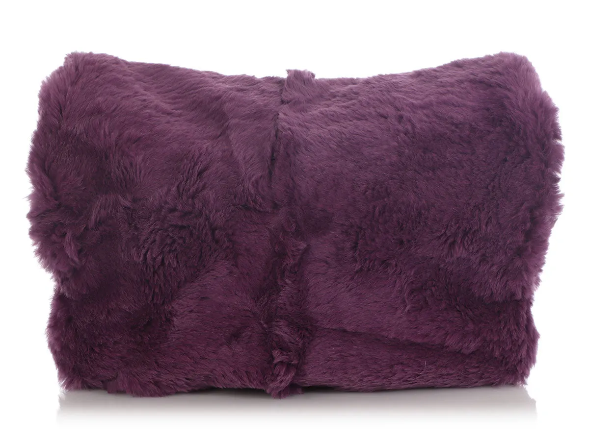 Chanel Purple Fur Hand Muff