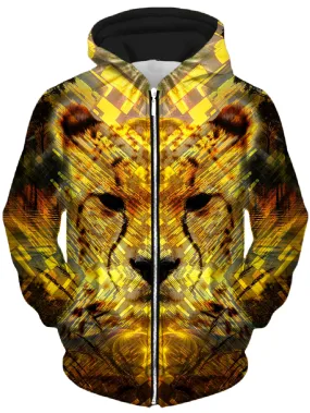 Cheetah Unisex Zip-Up Hoodie