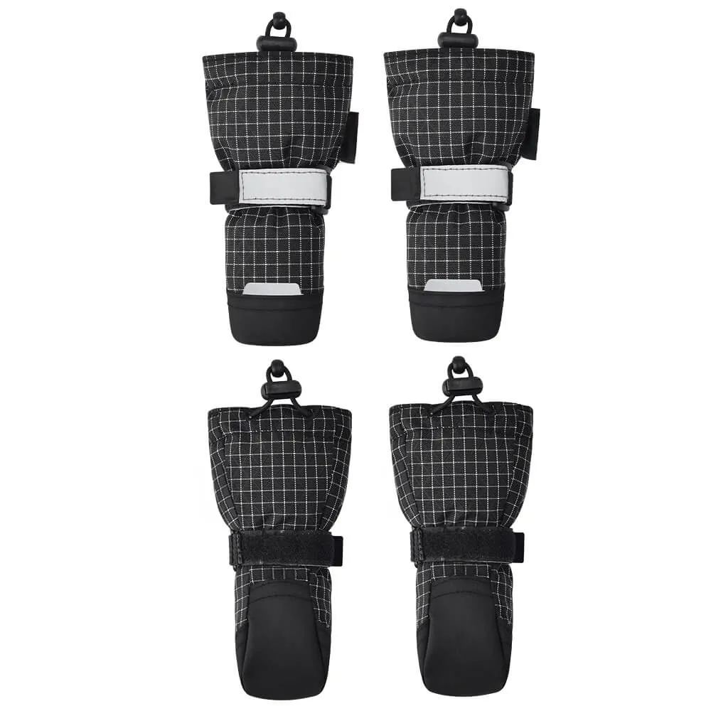 Chic Waterproof Reflective Anti-Slip Rubber Velcro Outdoor Dog Boots