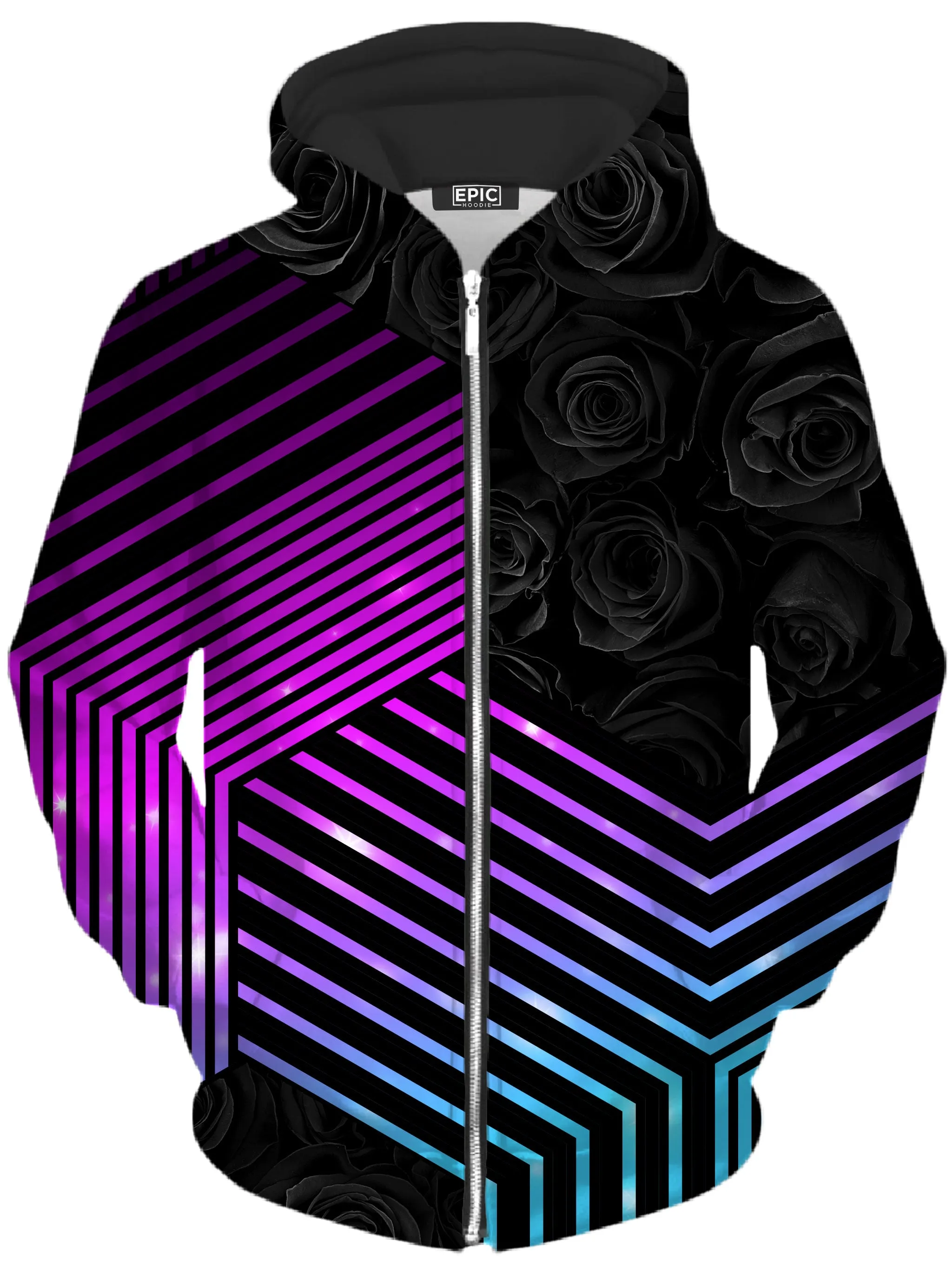 Connected Hex Unisex Zip-Up Hoodie