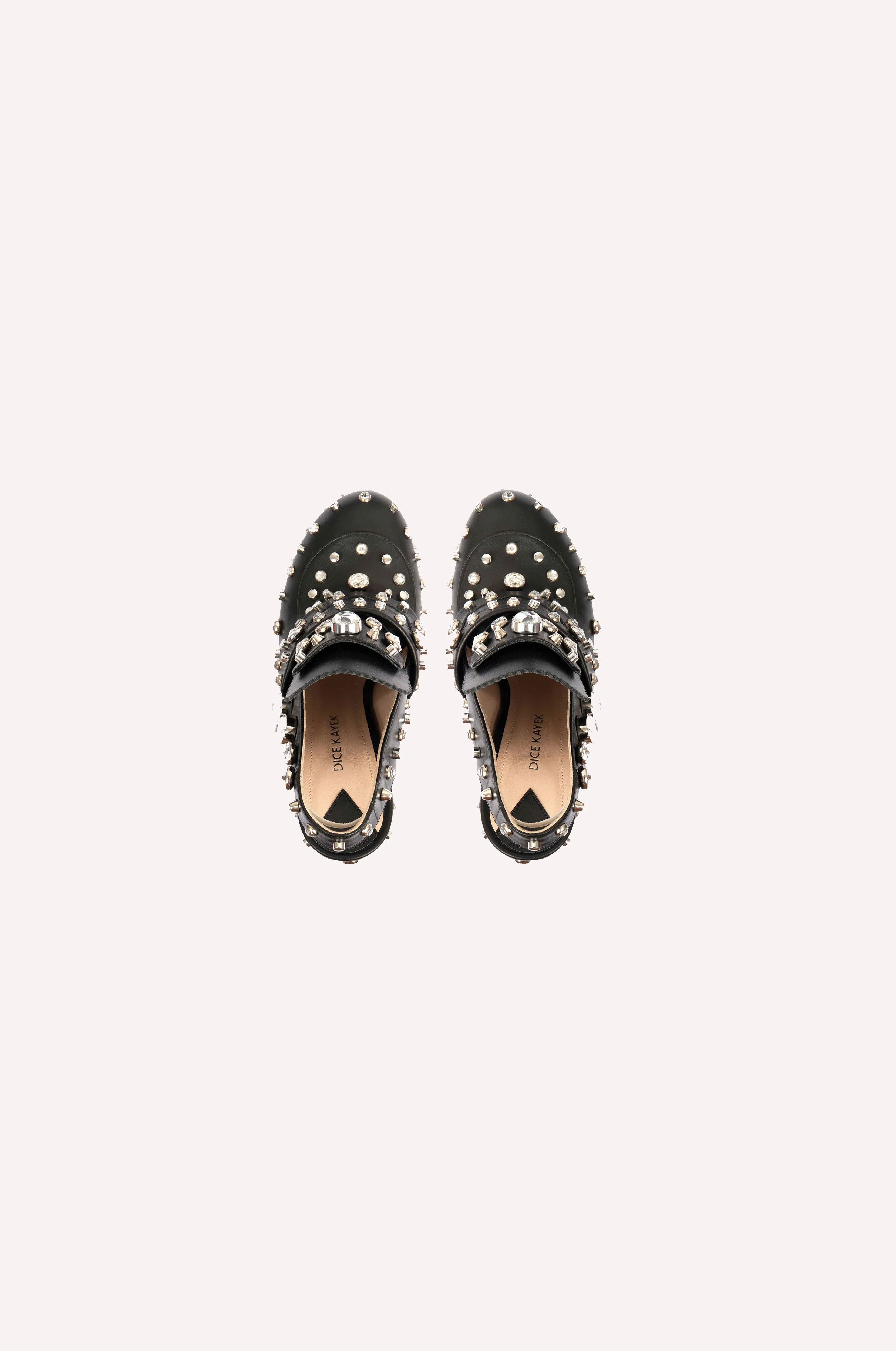 Crystal Studded Platform Heels