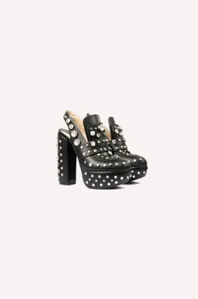 Crystal Studded Platform Heels