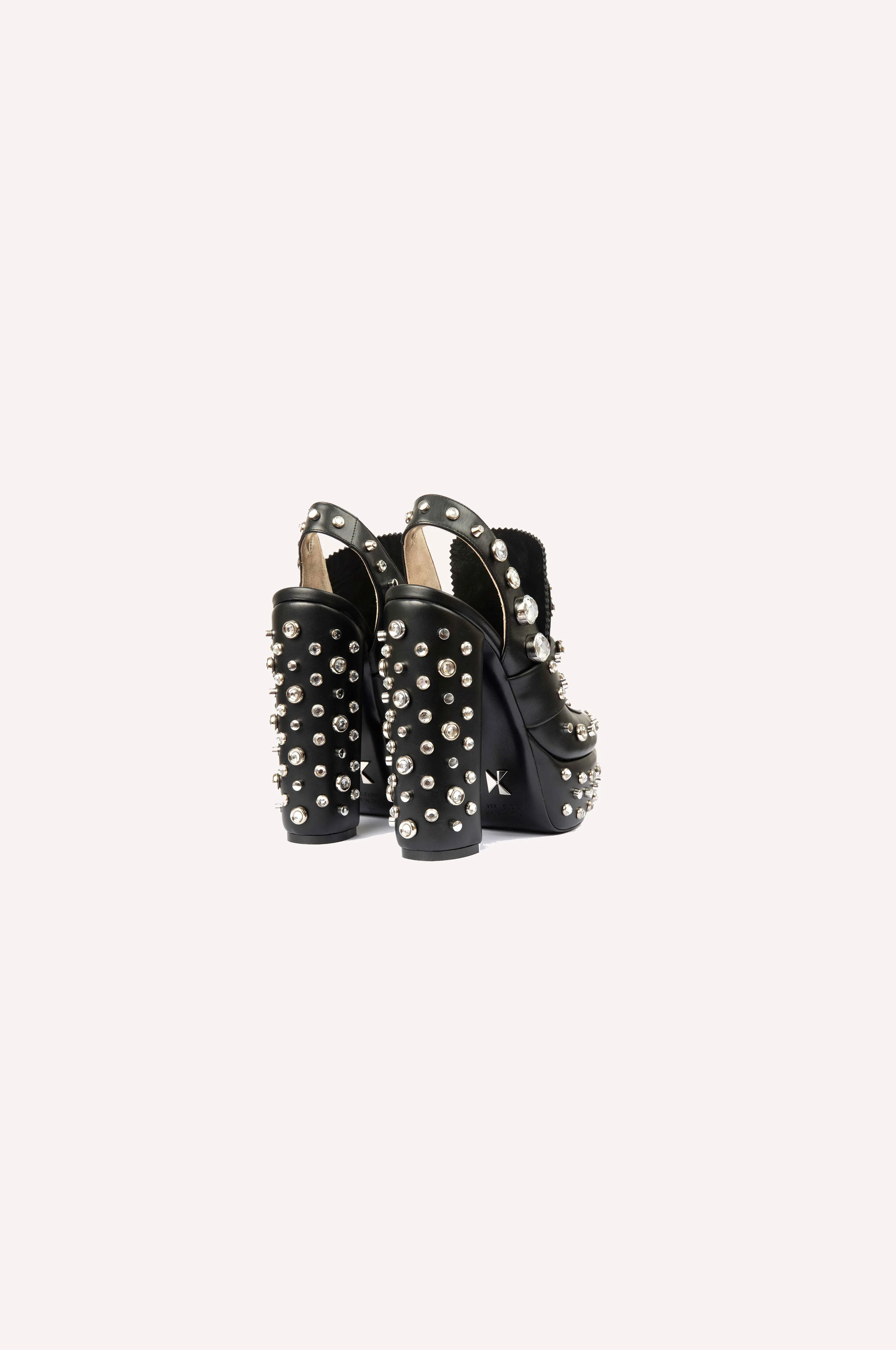 Crystal Studded Platform Heels