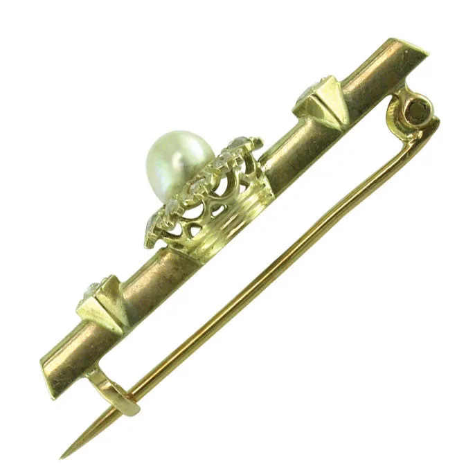 Diamond & Pearl Stock Pin