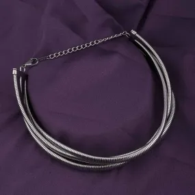 Elegant Layered Silver Necklace