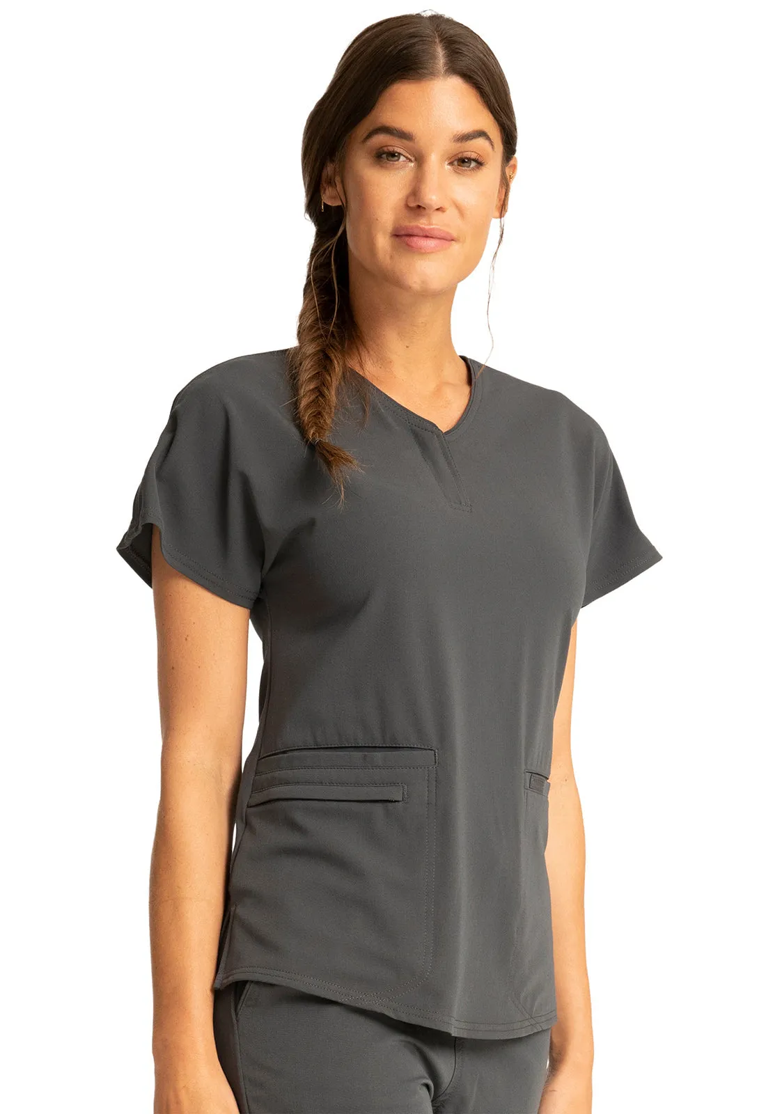 Euphoria - Women's Zip V-Neck Solid Top