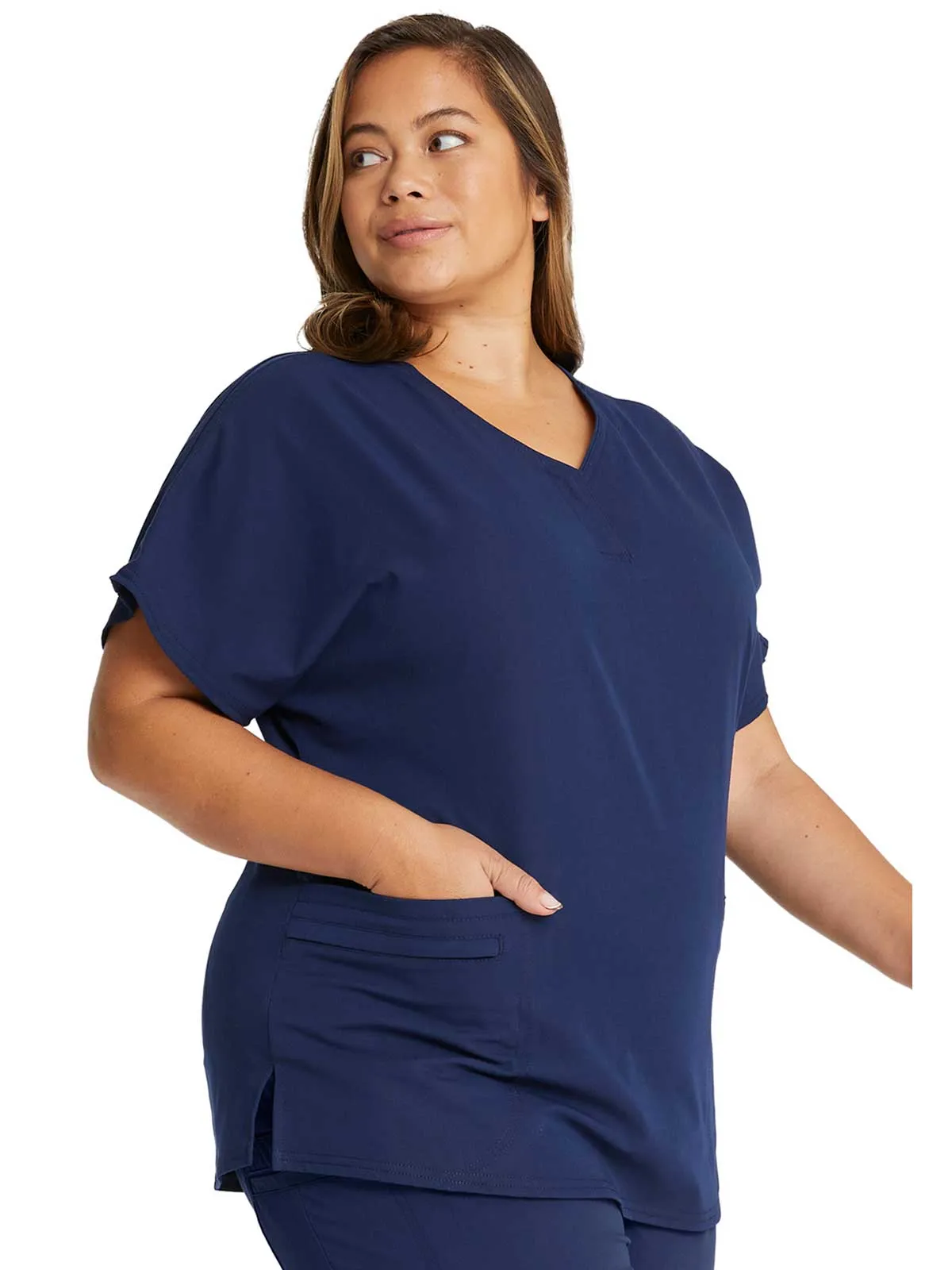 Euphoria - Women's Zip V-Neck Solid Top