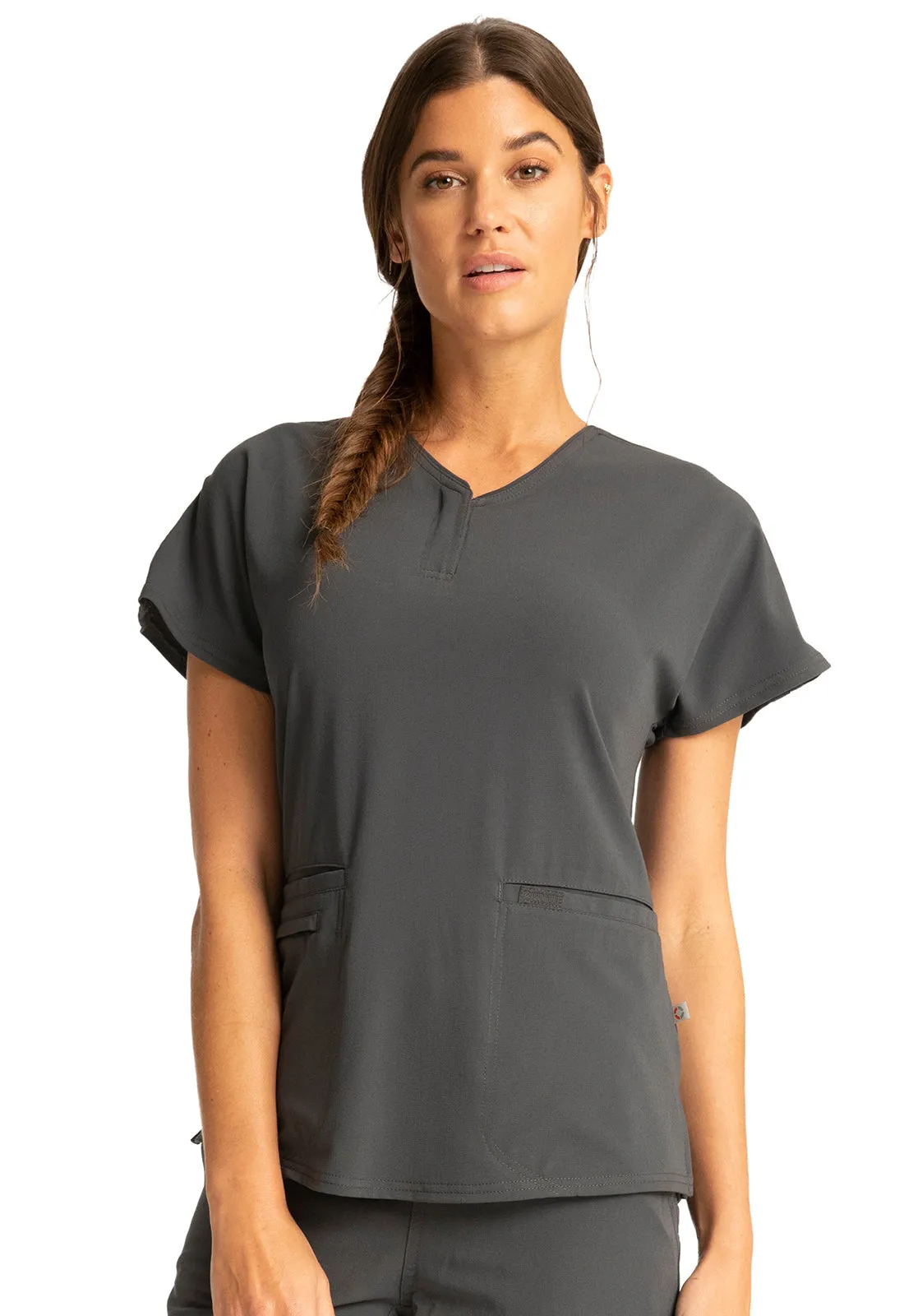 Euphoria - Women's Zip V-Neck Solid Top