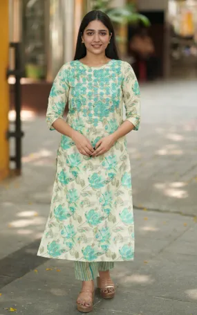 Floral Love A (Kurti Pant)