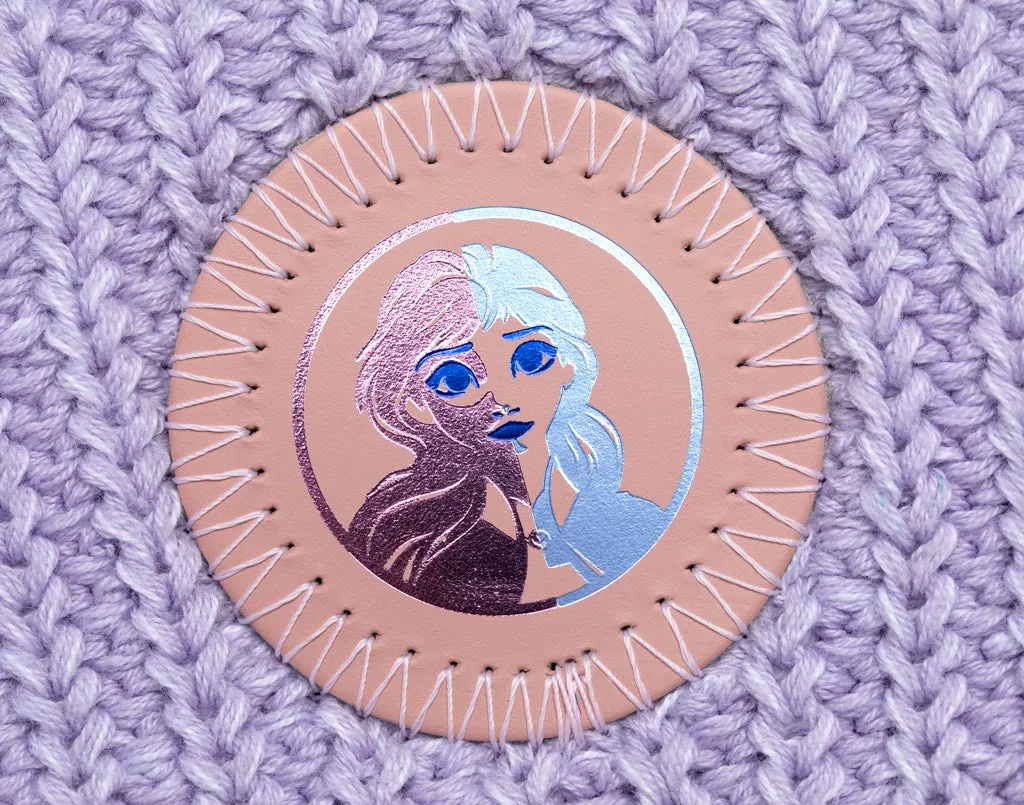 Frozen 2 Anna Light Purple and White Speckled Pom Beanie