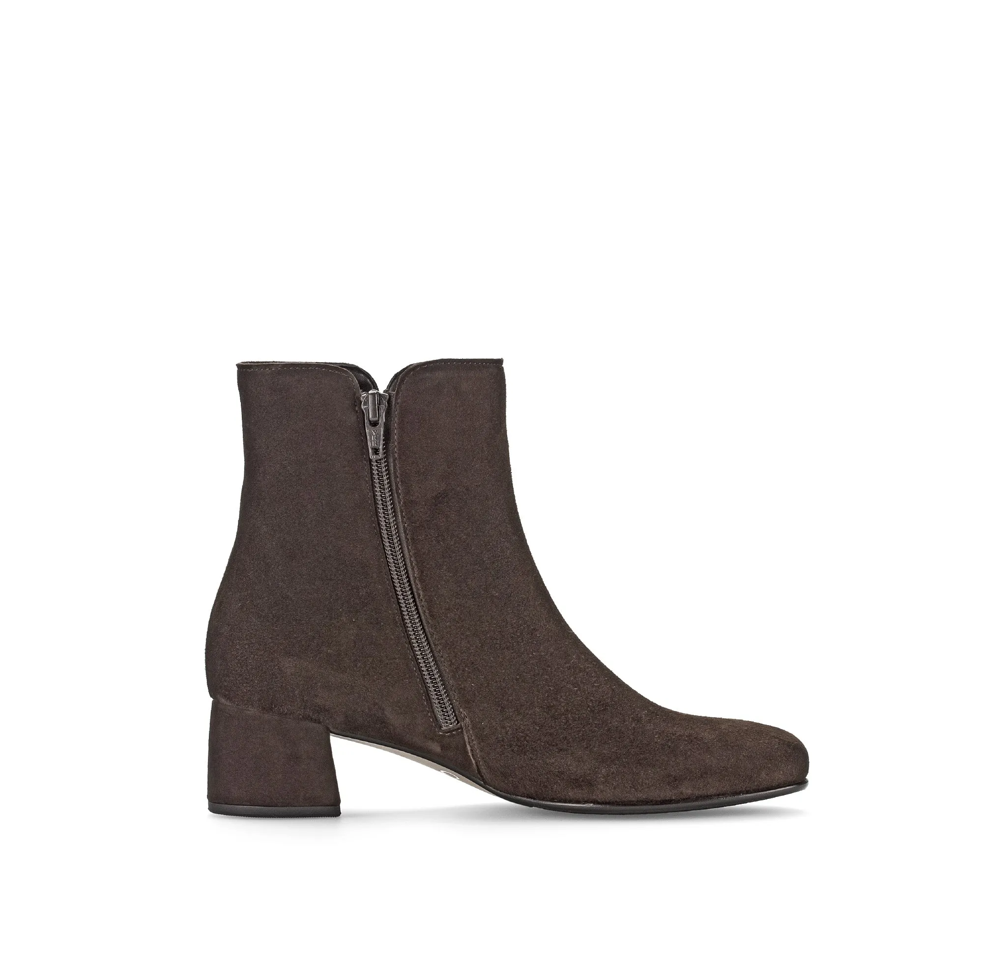 GABOR Brown Suede Round Toe Ankle Boot 68018