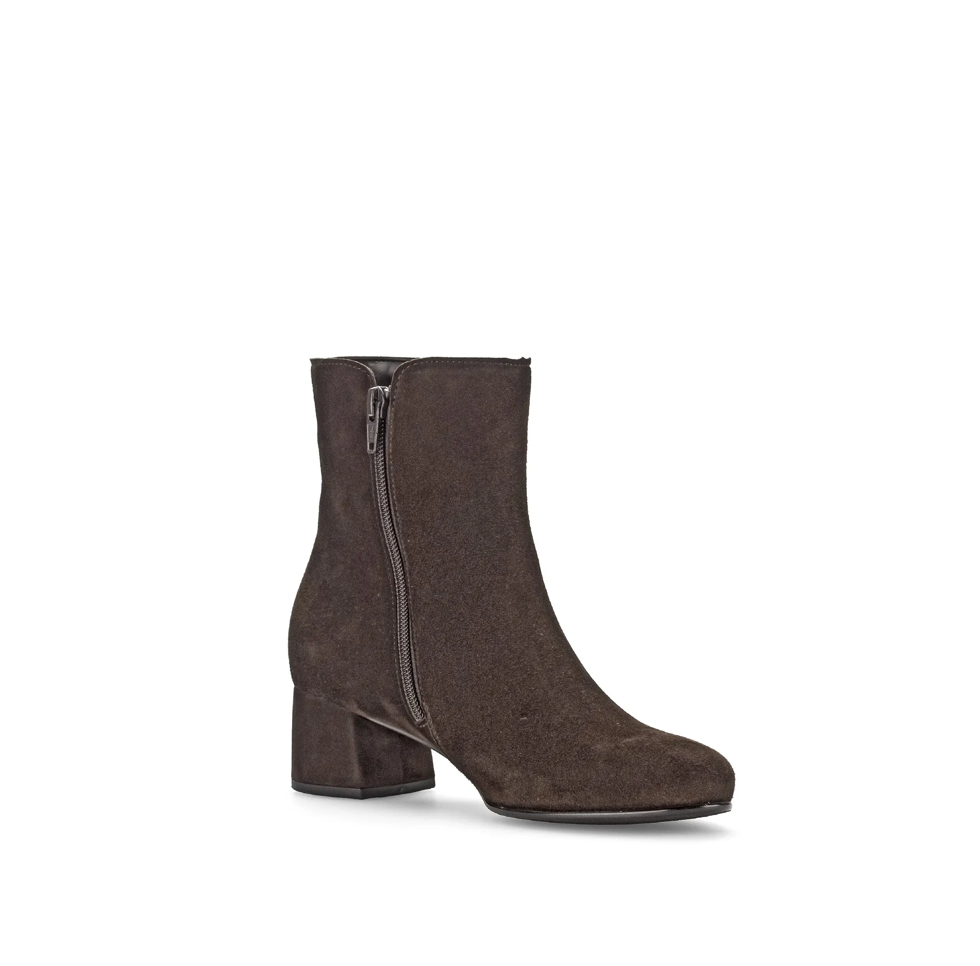 GABOR Brown Suede Round Toe Ankle Boot 68018