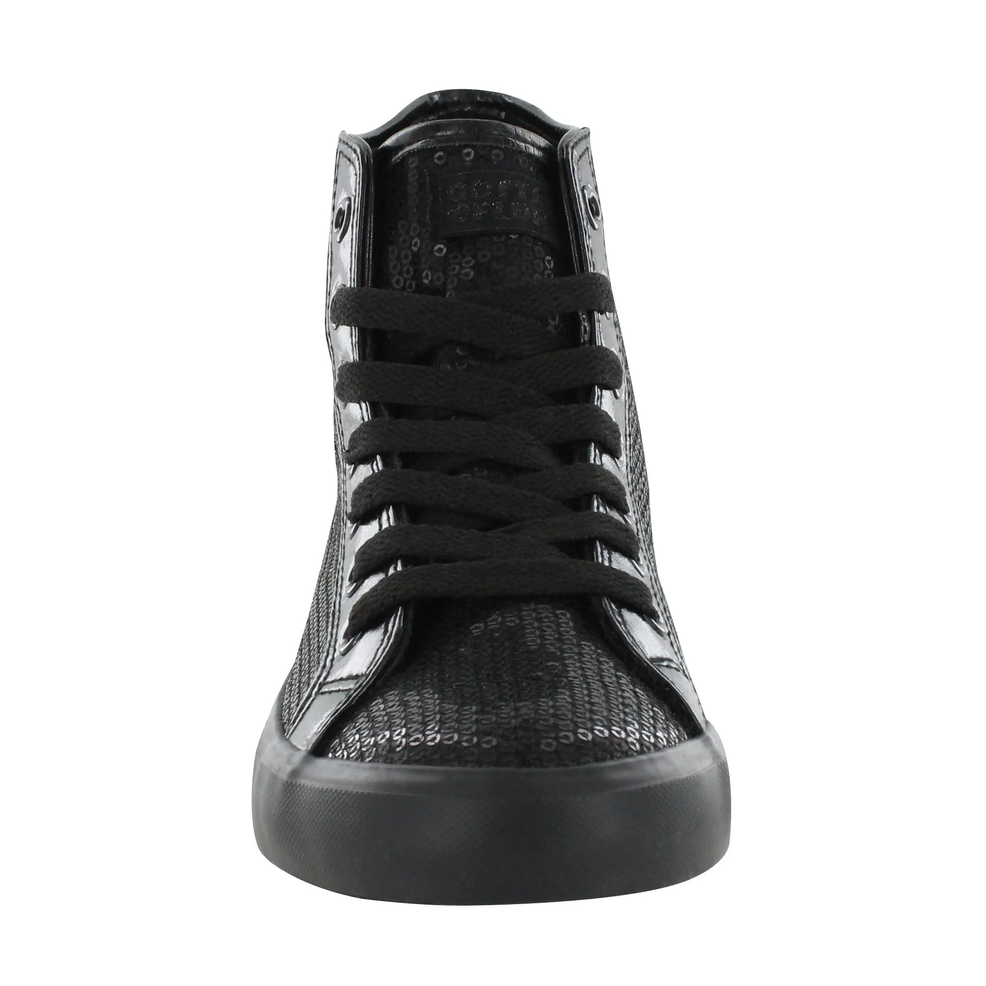 Gotta Flurt Girl's Disco II Hi Black/Black Sequin Hip Hop Dance Sneaker