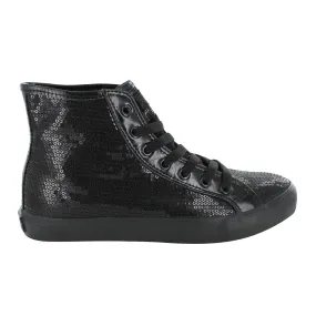 Gotta Flurt Girl's Disco II Hi Black/Black Sequin Hip Hop Dance Sneaker