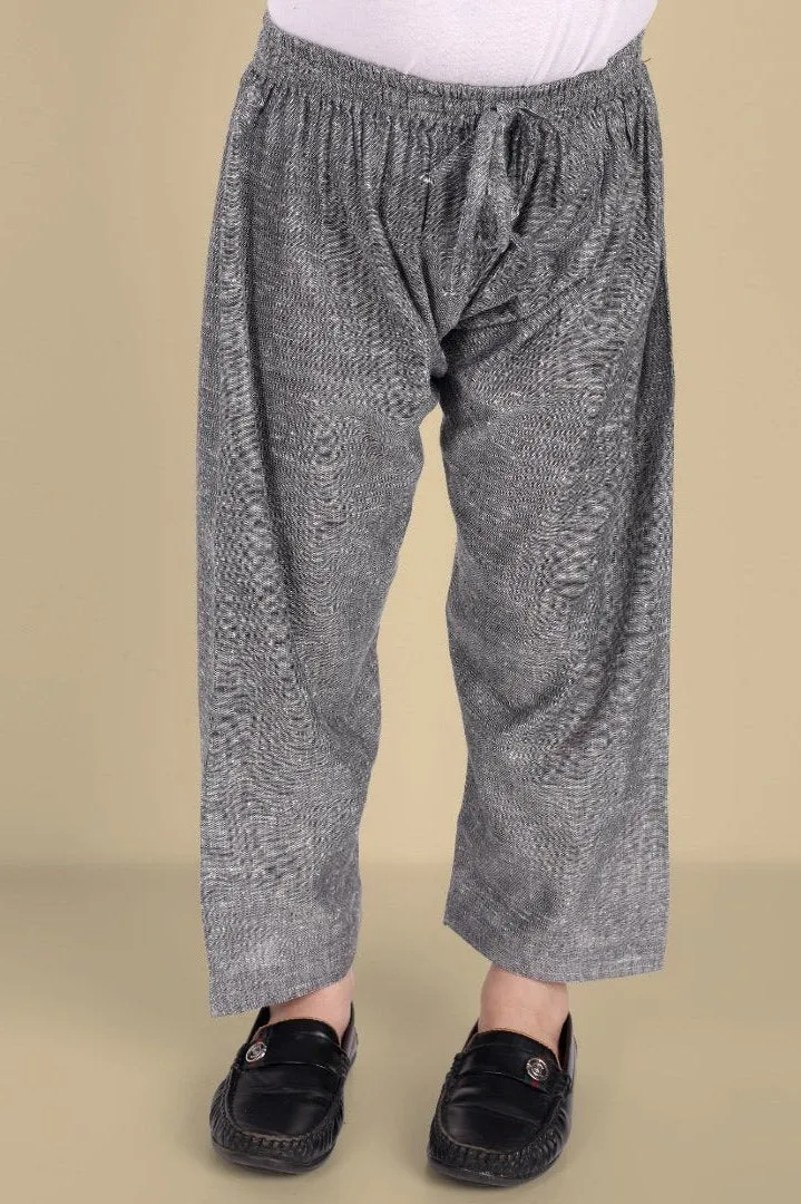 Gray Cotton Linen Pathani