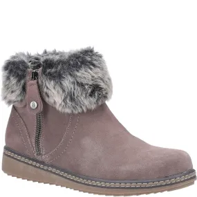 Grey Penny Zip-Up Ankle Boots