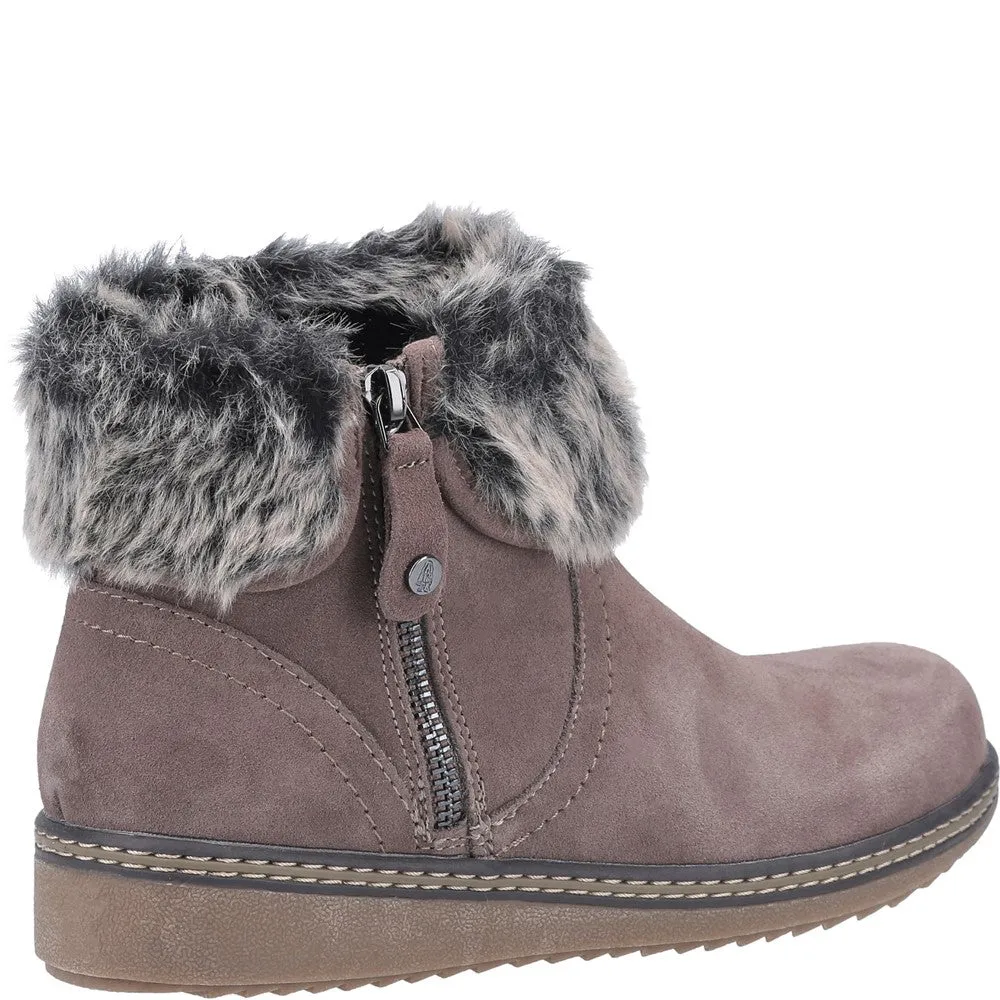 Grey Penny Zip-Up Ankle Boots