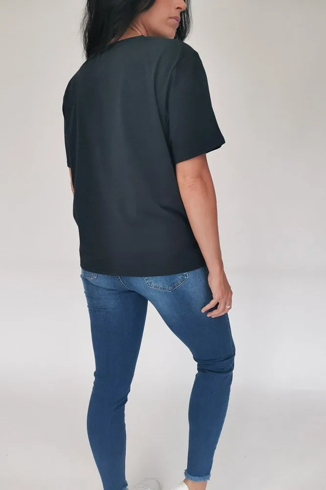 Huffer Stella Tee HFR Cardinal Navy