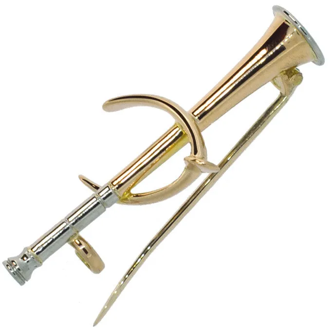 Hunting Horn & Spur Stock Pin