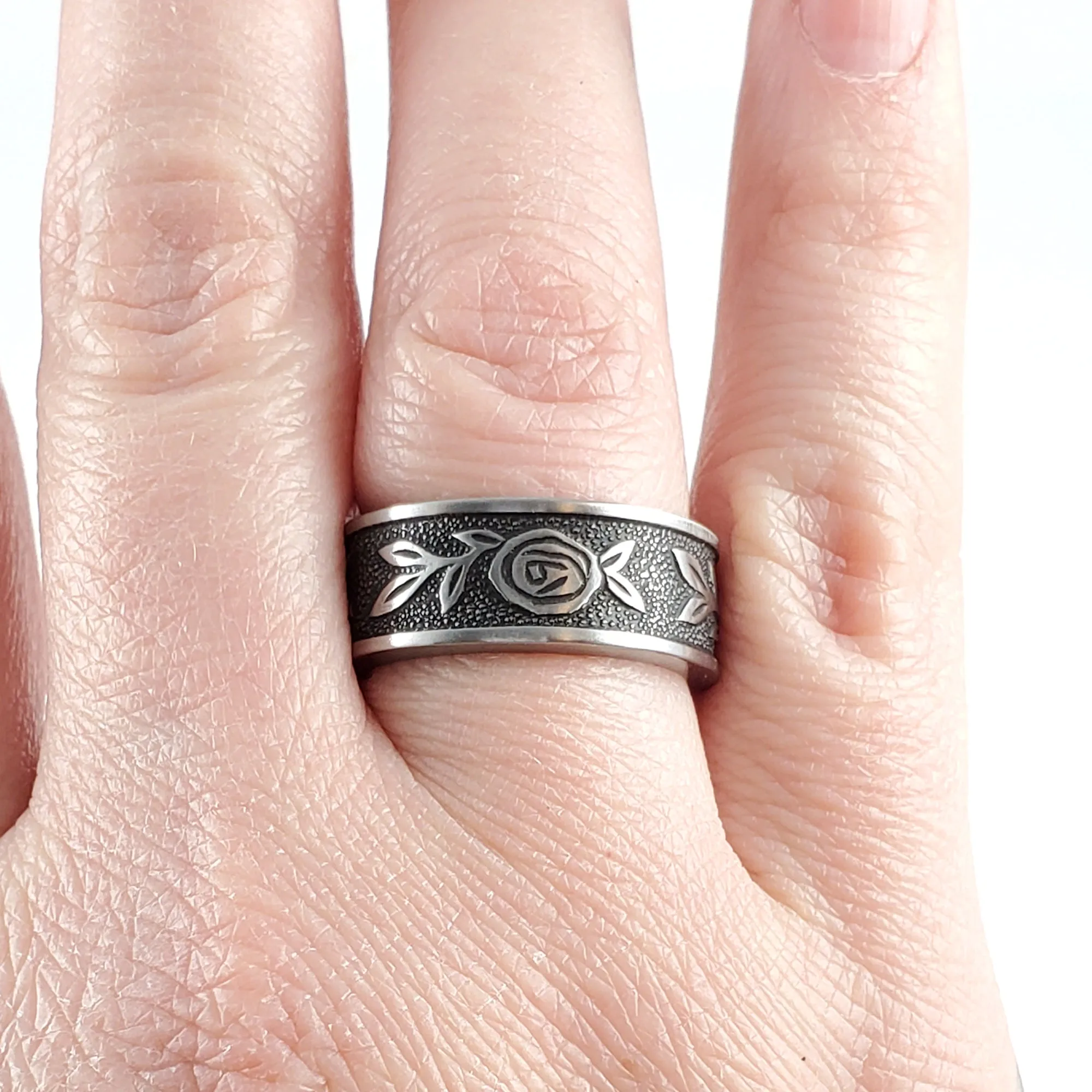 Interpur Mexicaly Rose Stainless Steel Spoon Ring