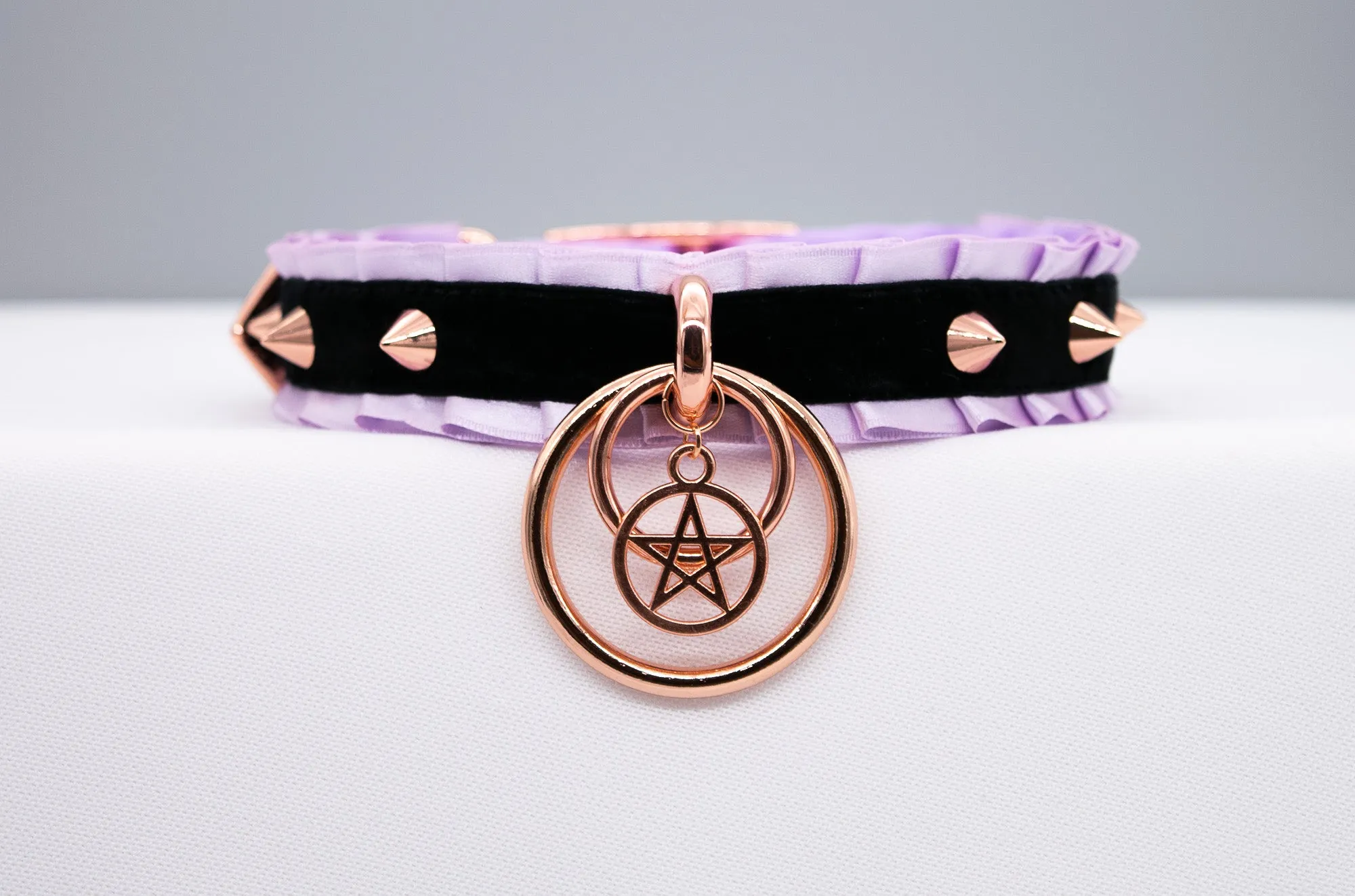 Limited Edition - Witchy Black and Lilac BDSM Collar