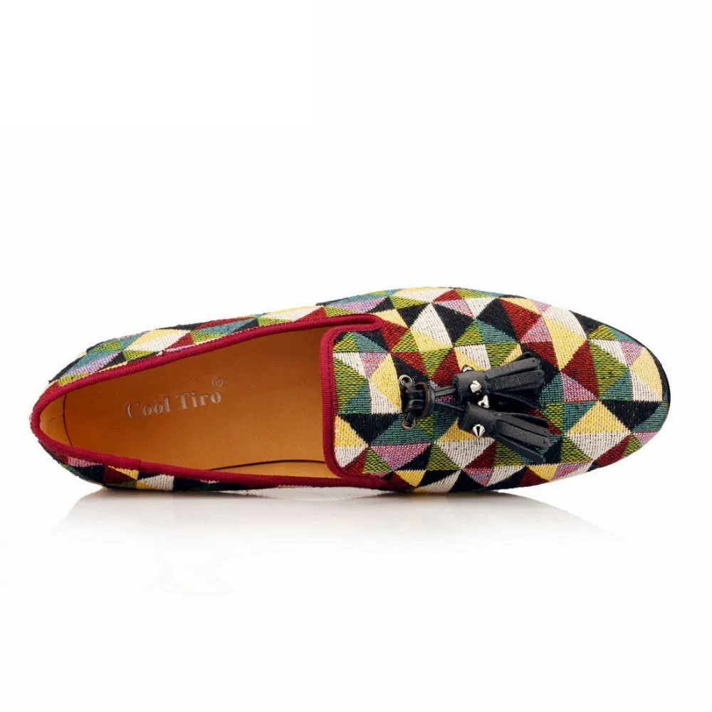 Men's Tassel Flat woven Hemp Loafers