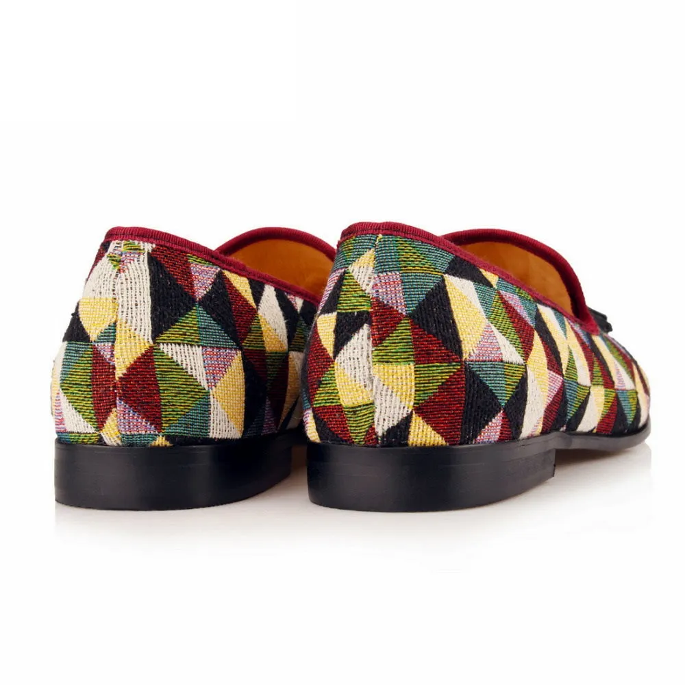 Men's Tassel Flat woven Hemp Loafers